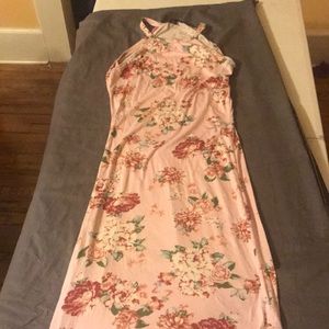 Halter Floral Print Bodycon